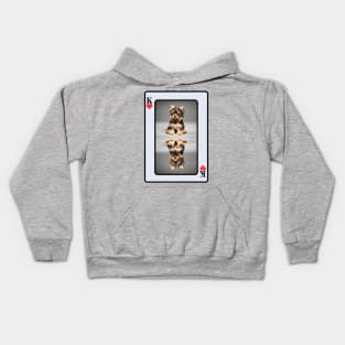 Yorkie King Of Hearts Kids Hoodie